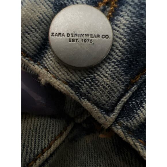 ZARA Mens 'Skinny Washed' Faded Denim Jeans Stretch Light Blue Size 32 - Picture 8 of 11